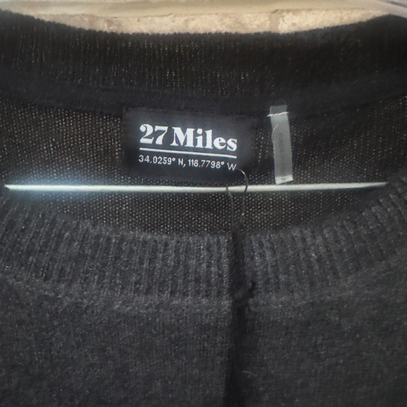 NEW 27 Miles Dark Gray Cashmere Sweater - Men's XXL - Picture 3 of 5
